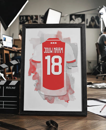 Ajax Amsterdam ingelijste poster met naam