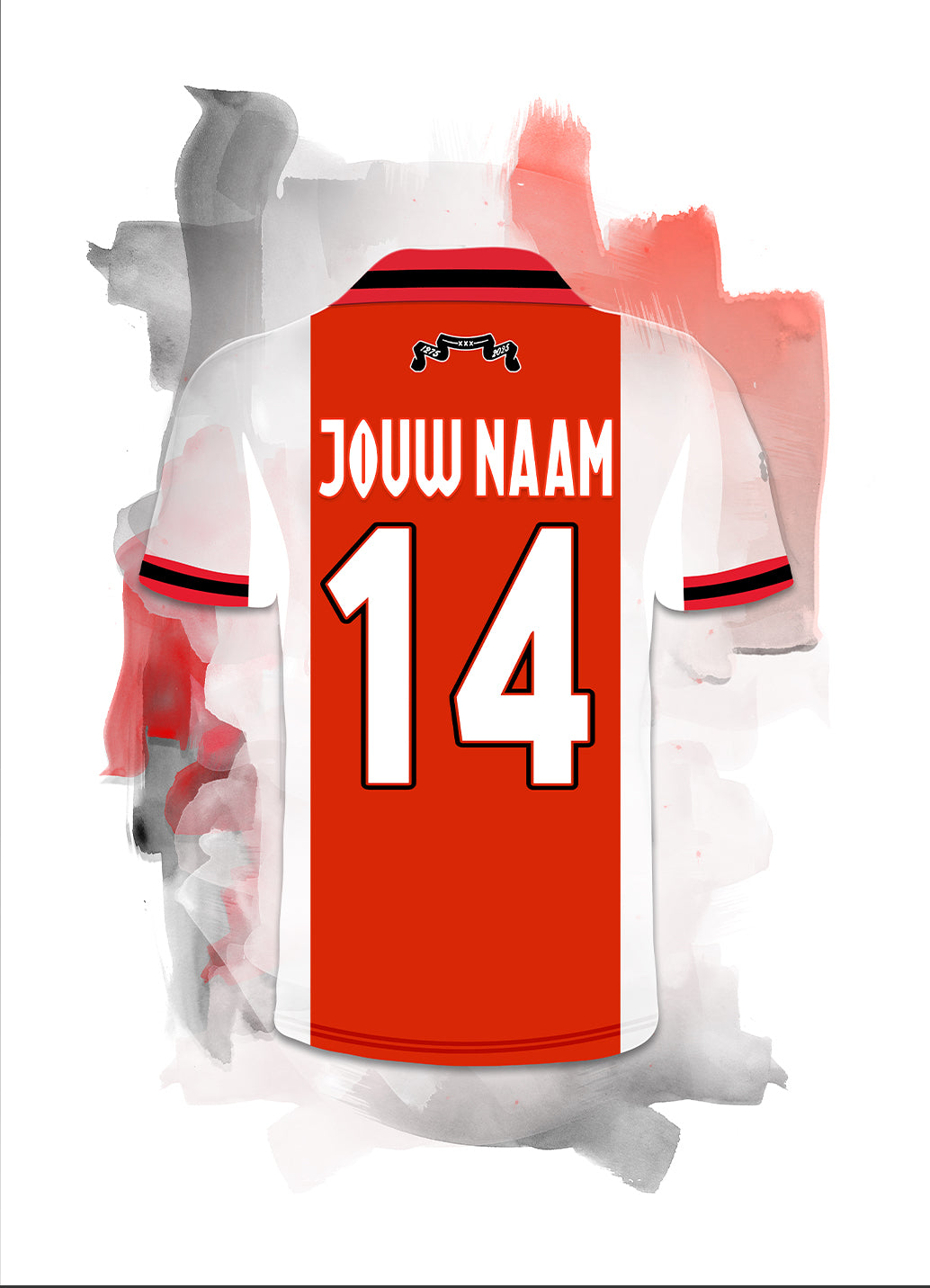 Ajax 2025-2026 wanddecoratie - Losse poster - Witte achtergrondkleur - voetbal fan cadeau