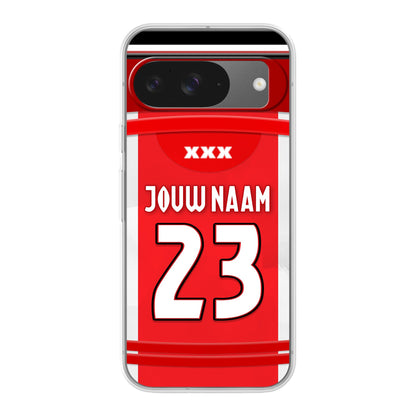 Ajax Amsterdam 2025-2026 telefoonhoesje met personalisatie - Google Pixel telefoonhoesjes - Voetbal fan kado 