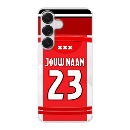 Ajax Amsterdam 2025-2026 telefoonhoesje met personalisatie - Samsung Galaxy telefoonhoesjes - Voetbal fan kado 