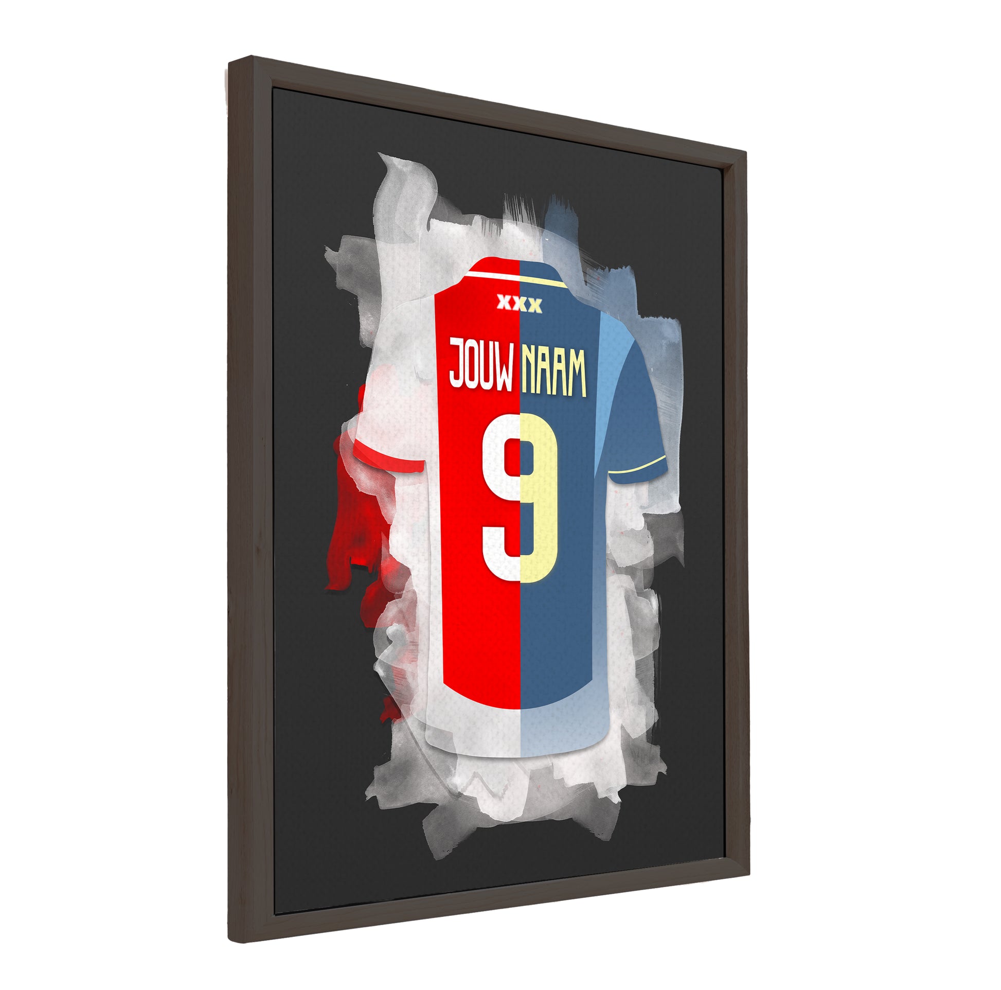 Ajax Amsterdam canvas met baklijst - uniek voetbal cadeau