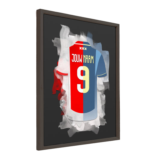 Ajax Amsterdam canvas met baklijst - uniek voetbal cadeau