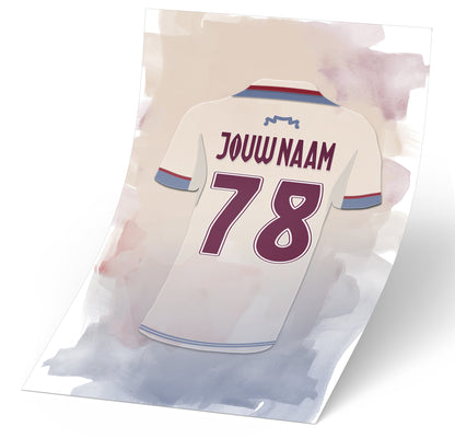 Ajax Amsterdam wanddecoratie - Ajax shirt 2025-2026 poster - Losse poster - Ajax fan kado