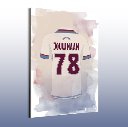 Ajax Amsterdam wanddecoratie - Ajax shirt 2025-2026 poster - Aluminium poster - Ajax fan kado