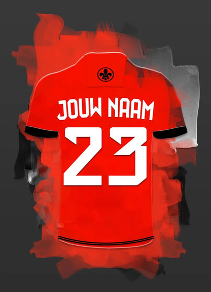 Almere City Voetbal Poster Met Eigen Naam