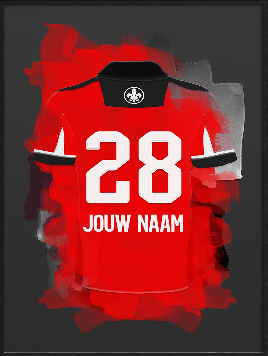 Almere City Voetbal Poster Gepersonaliseerd Voetbalfan Cadeau