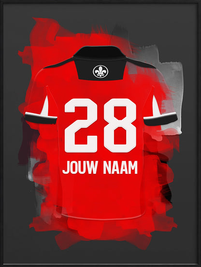 Almere City Voetbal Poster Gepersonaliseerd Voetbalfan Cadeau