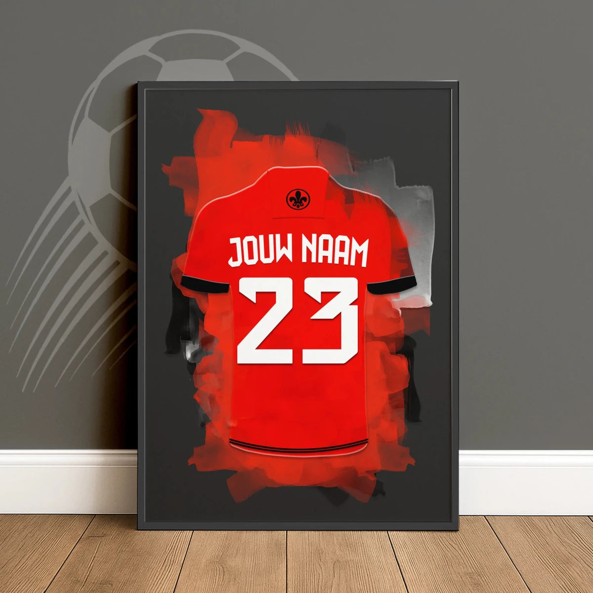 Almere City Voetbal Poster Met Eigen Naam Voetbalcadeau