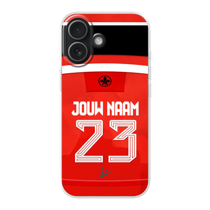 Almere City FC telefoonhoesje met naam - Apple iPhone - Voetbal fan kado