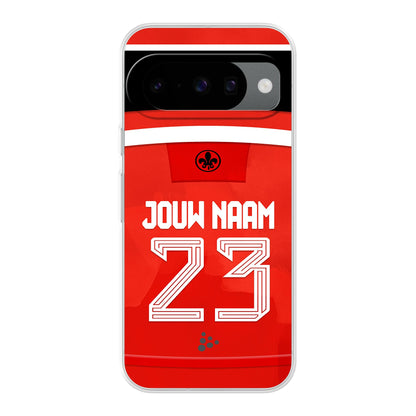 Almere City FC telefoonhoesje met naam - Google Pixel - Voetbal fan kado