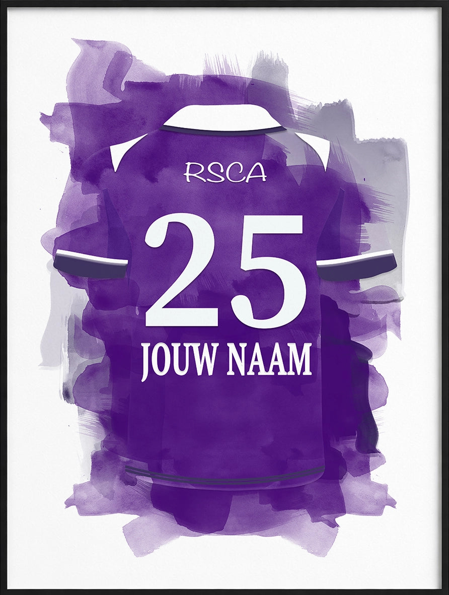 RSC Anderlecht Voetbal Poster Gepersonaliseerd Voetbalfan Cadeau
