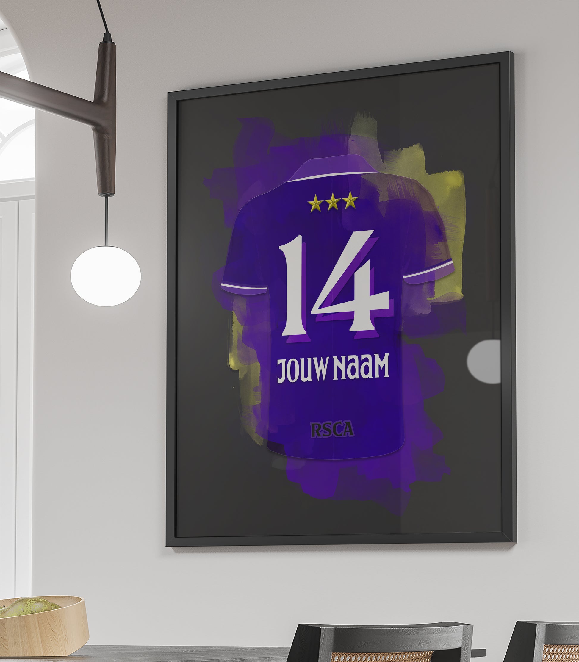 Anderlecht wanddecoratie - Ingelijste poster - RSCA voetbal fan cadeau