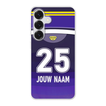 Anderlecht RSCA telefoonhoesje met naam - Samsung Galaxy - Voetbal fan RSCA kado