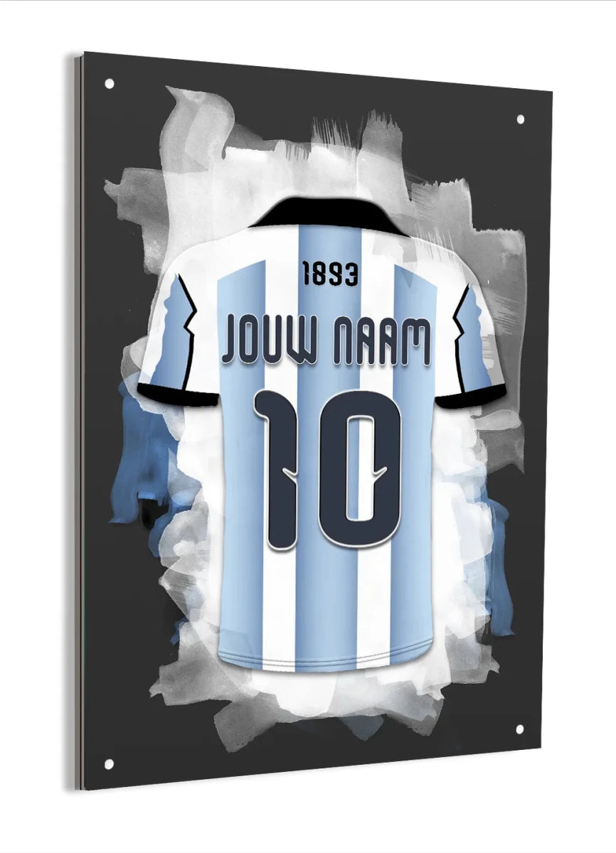 Argentijns Voetbal Elftal Aluminium Dibond Wanddecoratie