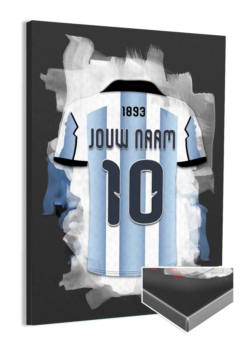 Argentijns Voetbal Elftal Canvas Print Muurdecoratie