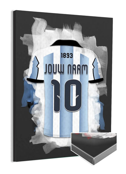 Argentijns Voetbal Elftal Canvas Print Muurdecoratie