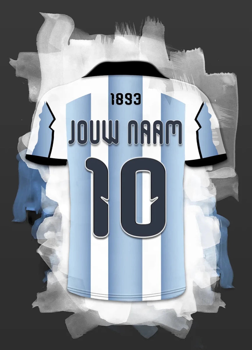 Argentinie Voetbal Poster - Argentijns Voetbal Elftal Poster