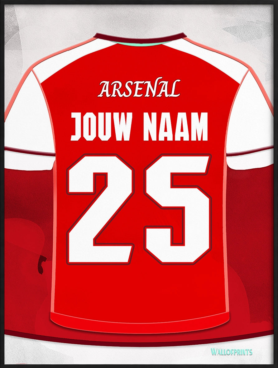 Arsenal FC Wanddecoratie Gepersonaliseerd Voetbal Cadeau