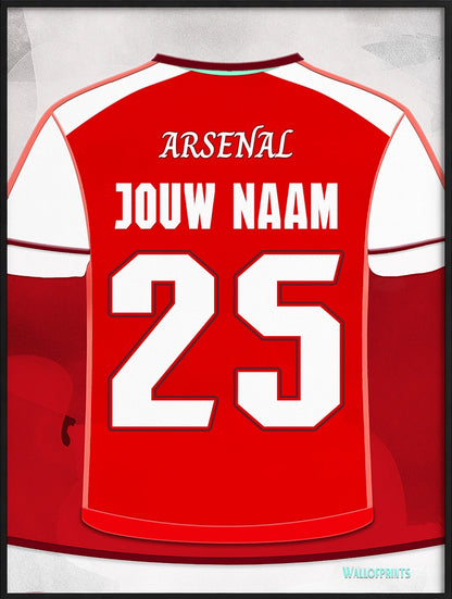Arsenal FC Wanddecoratie Gepersonaliseerd Voetbal Cadeau