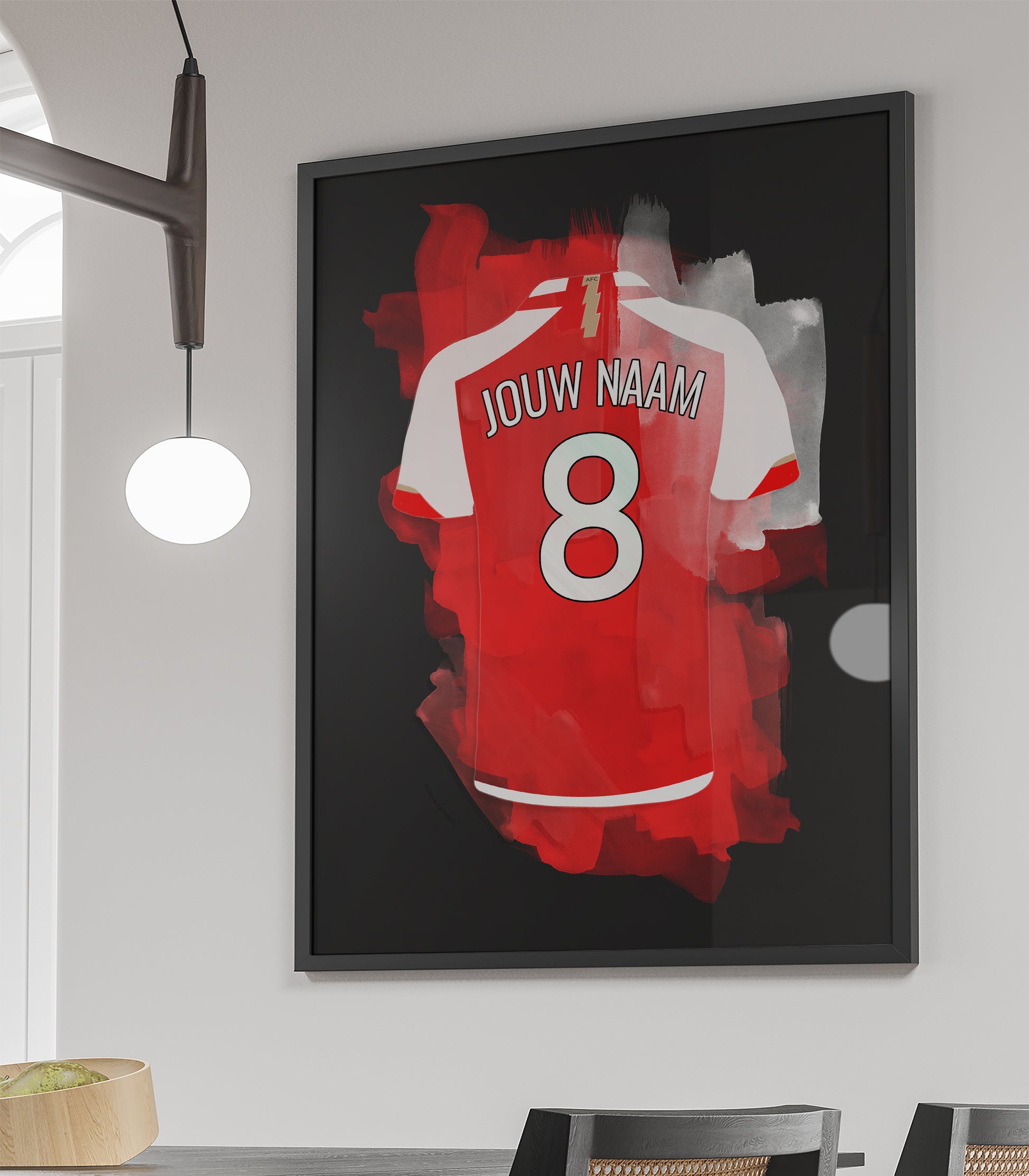 Arsenal voetbalposter met personalisatie