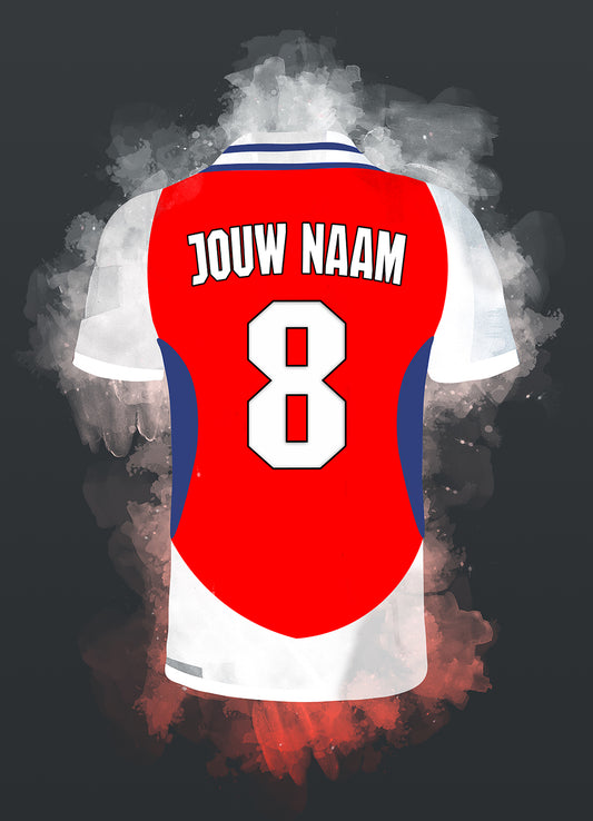 Arsenal FC poster met eigen naam en rugnummer - Arsenal poster met personalisatie