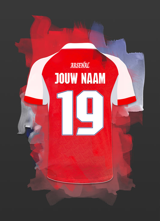 Arsenal wanddecoratie - Losse poster - Voetbal fan cadeau met personalisatie