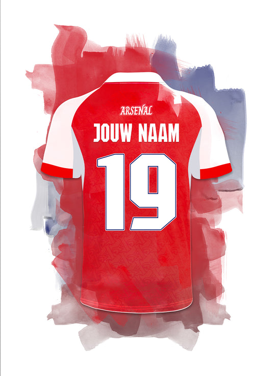 Arsenal wanddecoratie - Losse poster - Voetbal fan cadeau met personalisatie