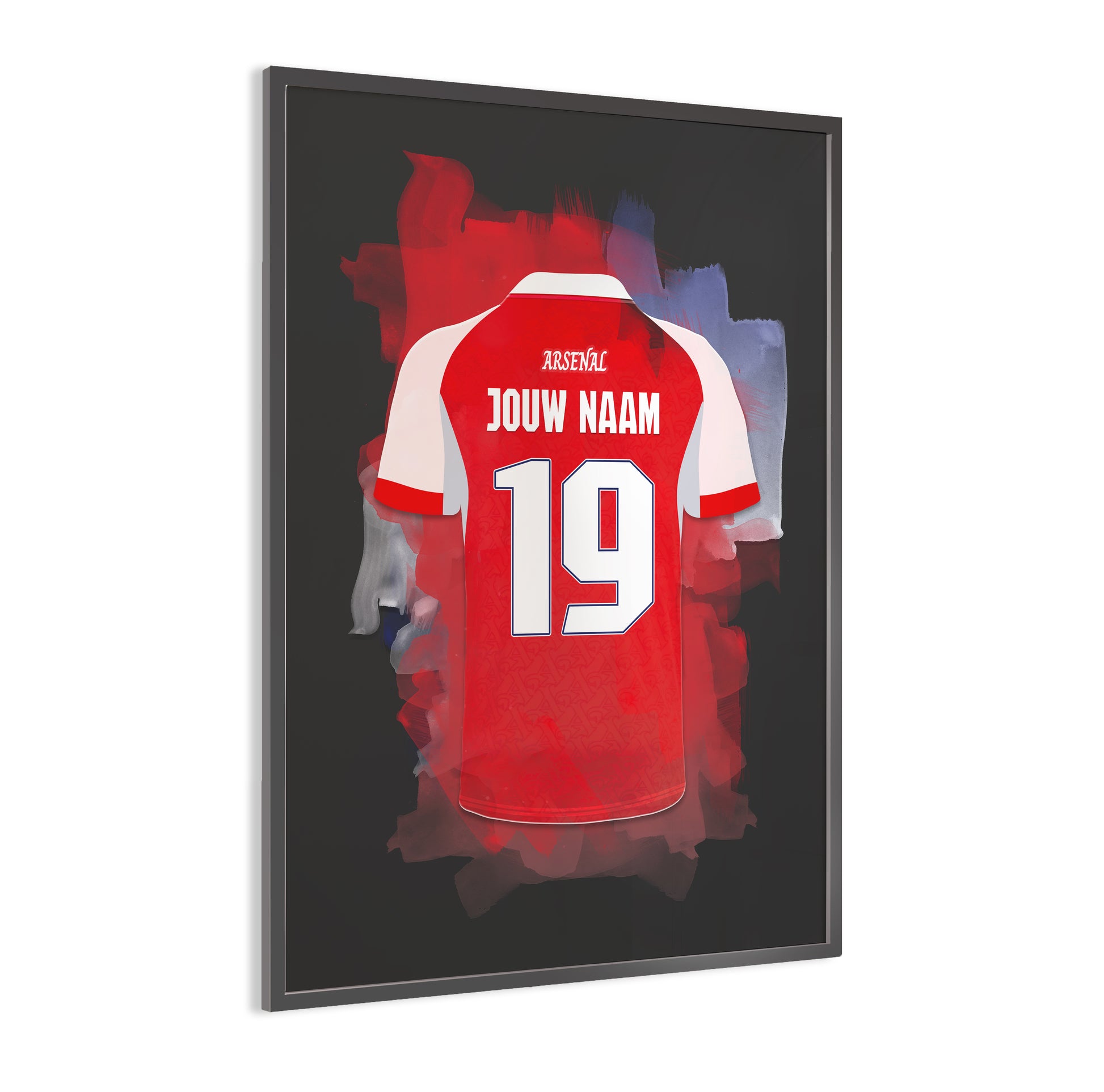 Arsenal wanddecoratie - Gepersonaliseerde poster - Voetbal fan cadeau met personalisatie