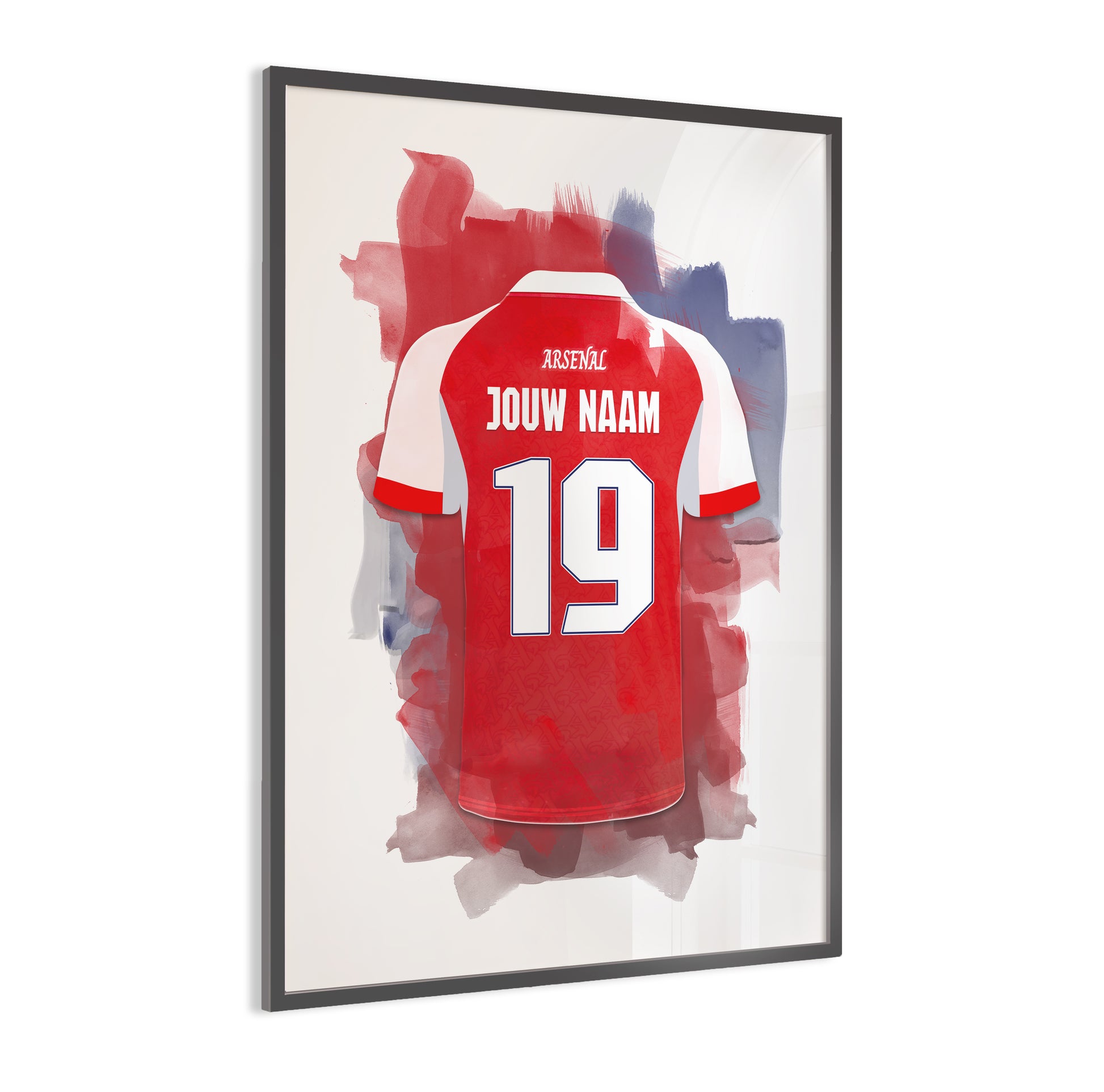 Arsenal wanddecoratie - Gepersonaliseerde poster - Voetbal fan cadeau met personalisatie