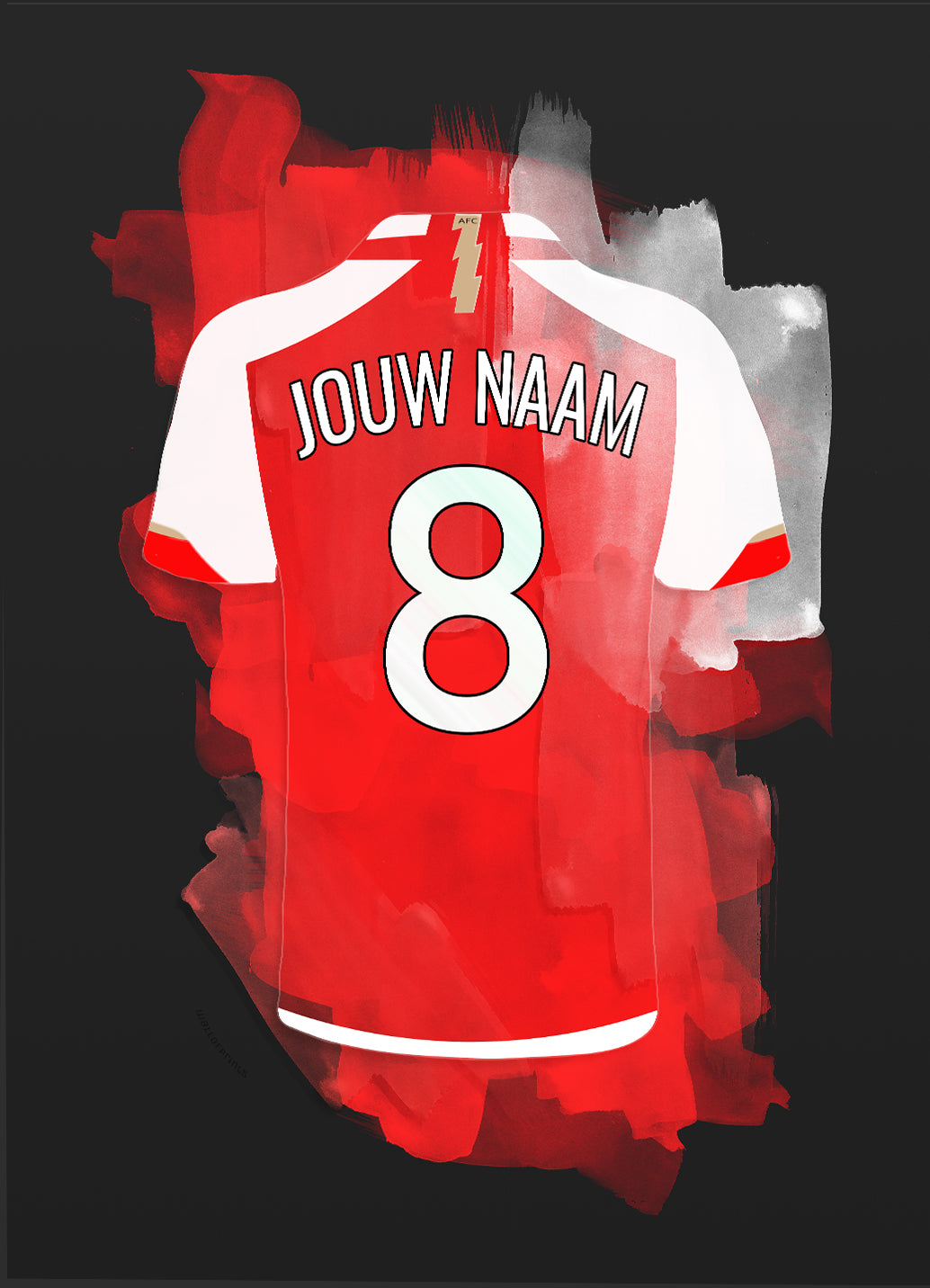 Arsenal poster met personalisatie