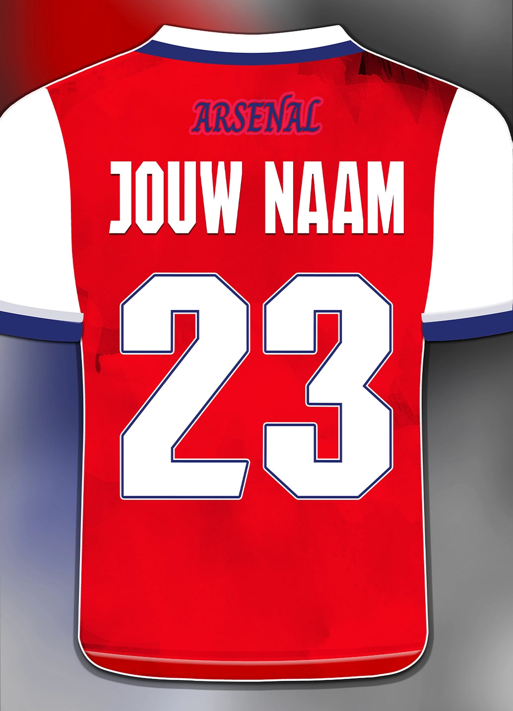 Arsenal FC poster met naam en rugnummer