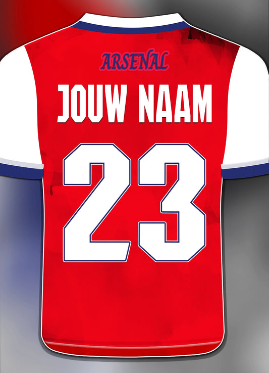 Arsenal FC poster met naam en rugnummer