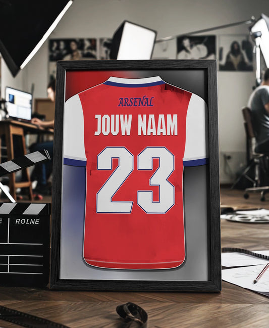 Arsenal FC ingelijste poster met naam