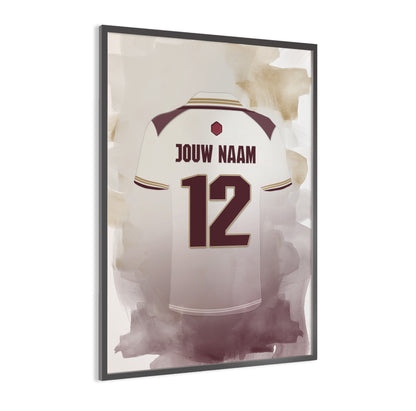 Arsenal FC voetbal wanddecoratie - Arsenal shirt 2025-2026 poster - Ingelijste poster - The Gunners voetbal fan kado