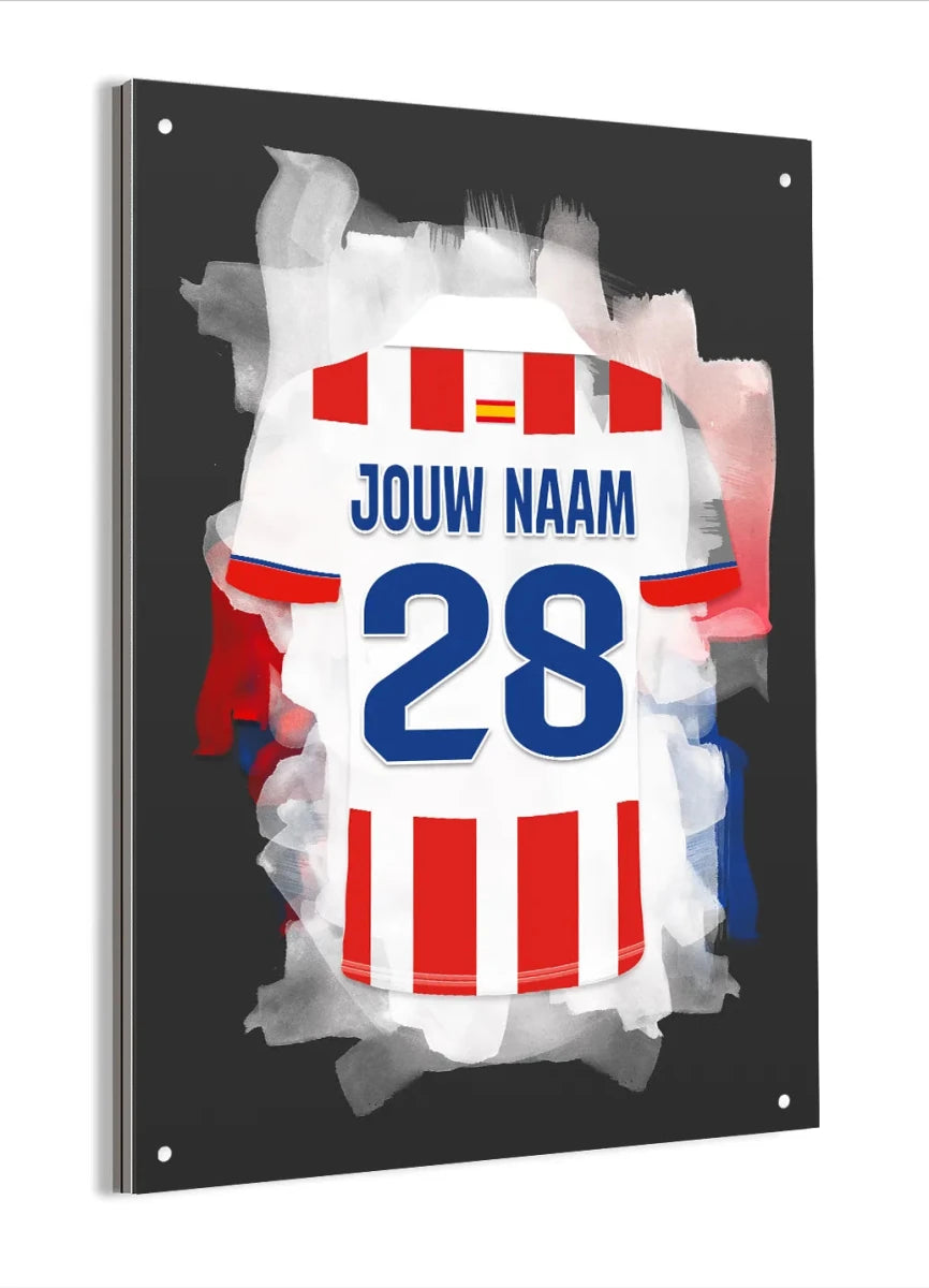 Atletico Madrid Voetbal Aluminium Dibond Mancave Cadeau