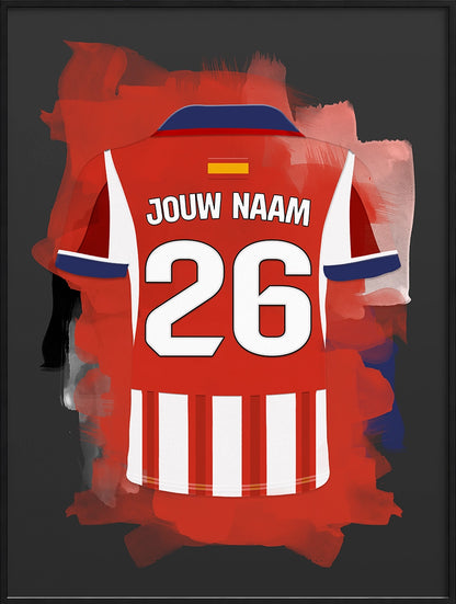 Atletico Madrid Voetbal Poster Gepersonaliseerd Voetbalfan Cadeau