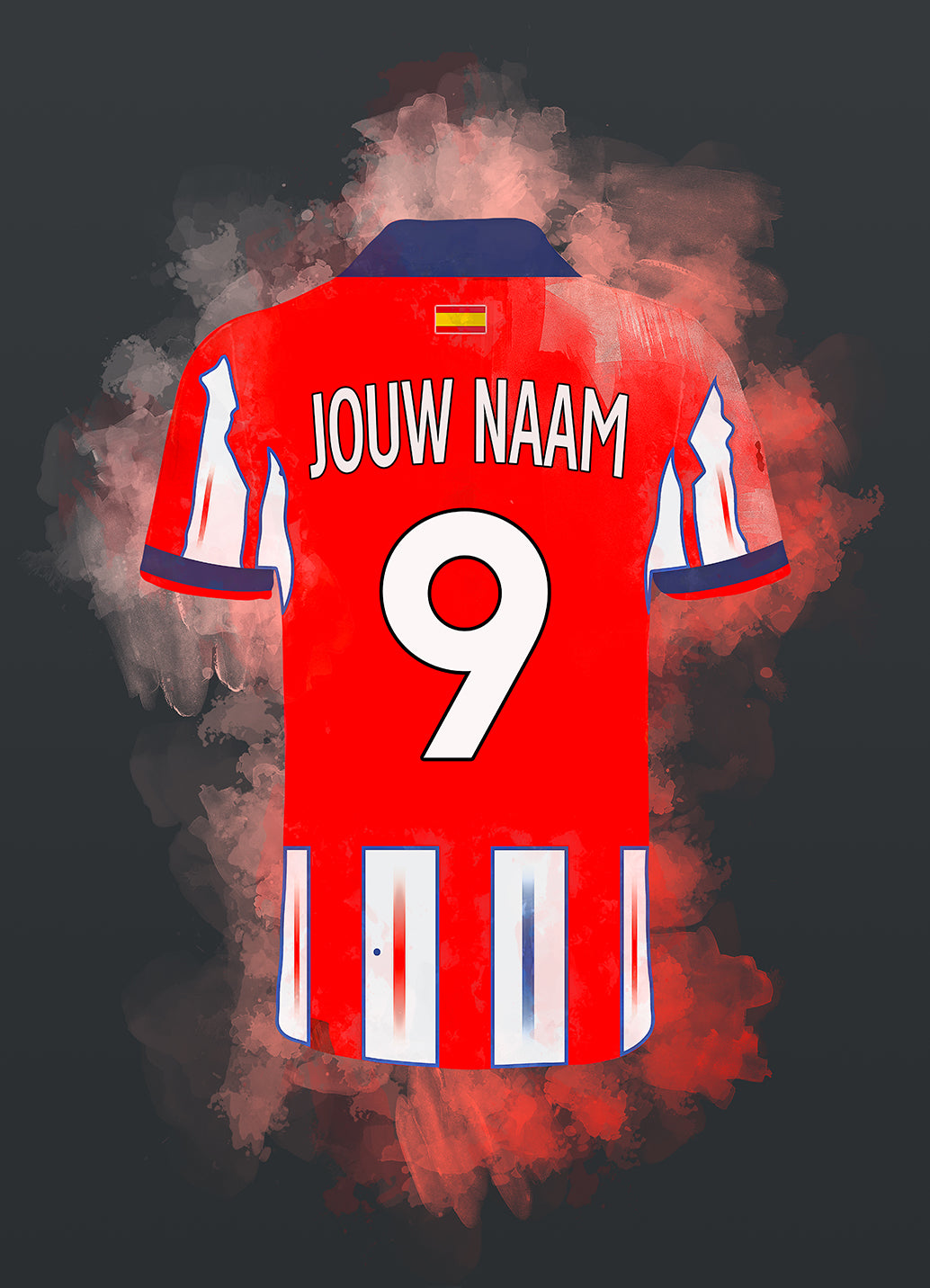 atletico madrid voetbalposter met eigen naam