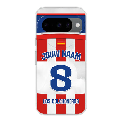 Atletico Madrid telefoonhoesje met naam - Google Pixel
