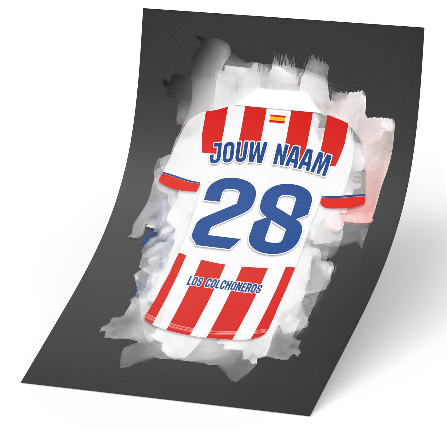 Atletico Madrid premium voetbal poster met naam