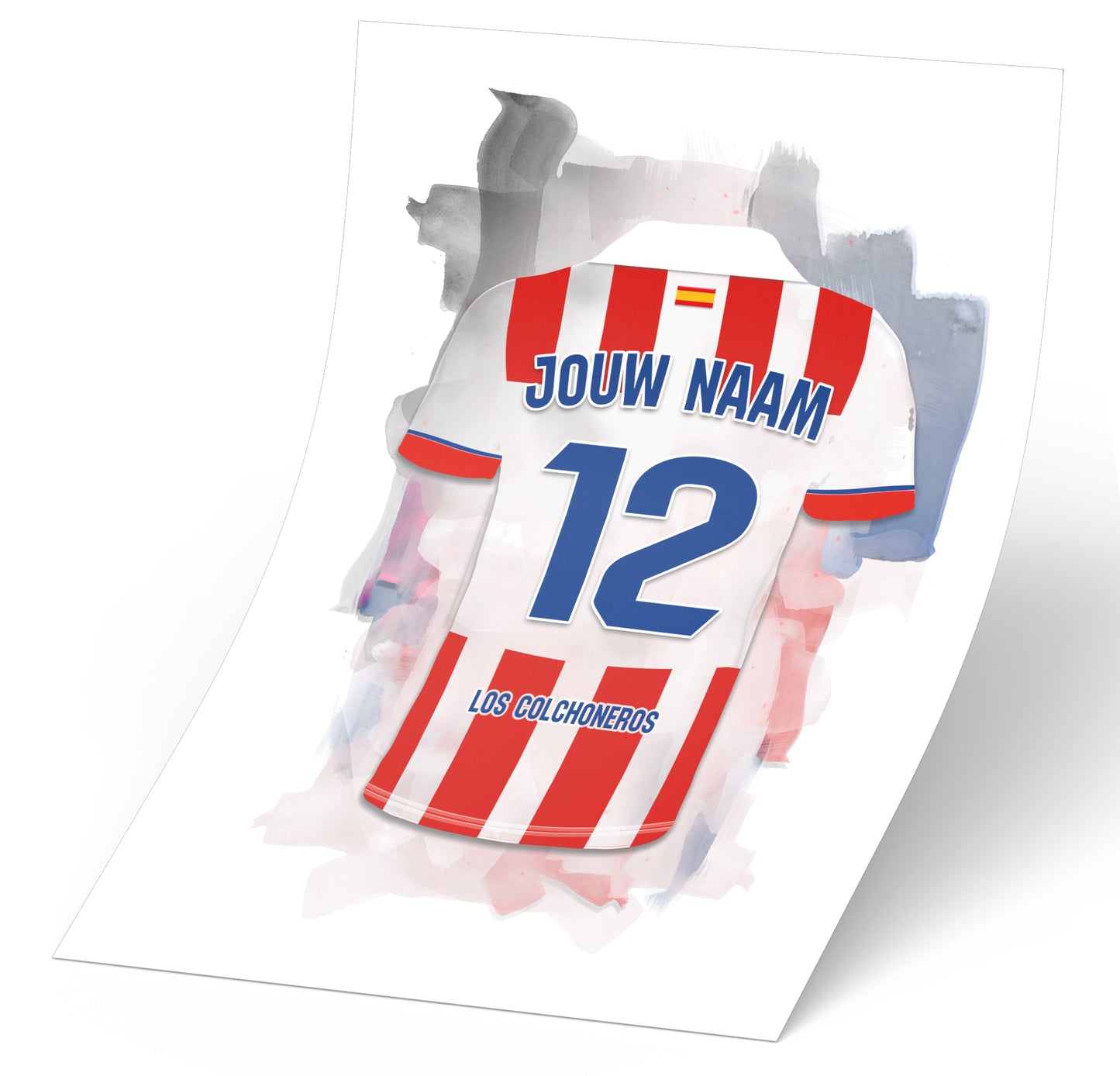 Atletico Madrid premium voetbal poster met naam