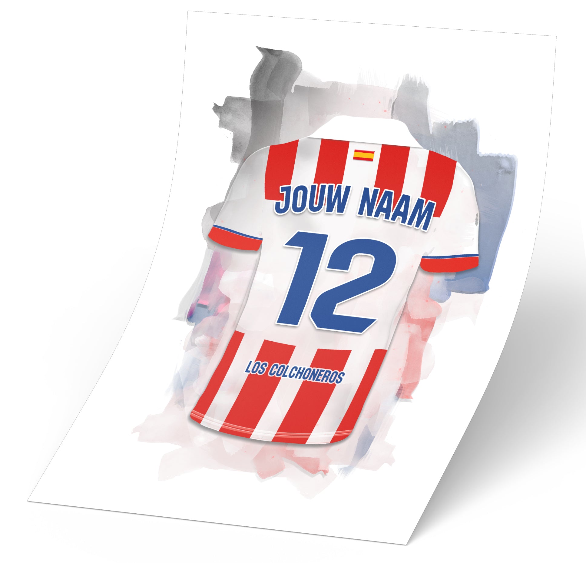Atletico Madrid premium voetbal poster met naam