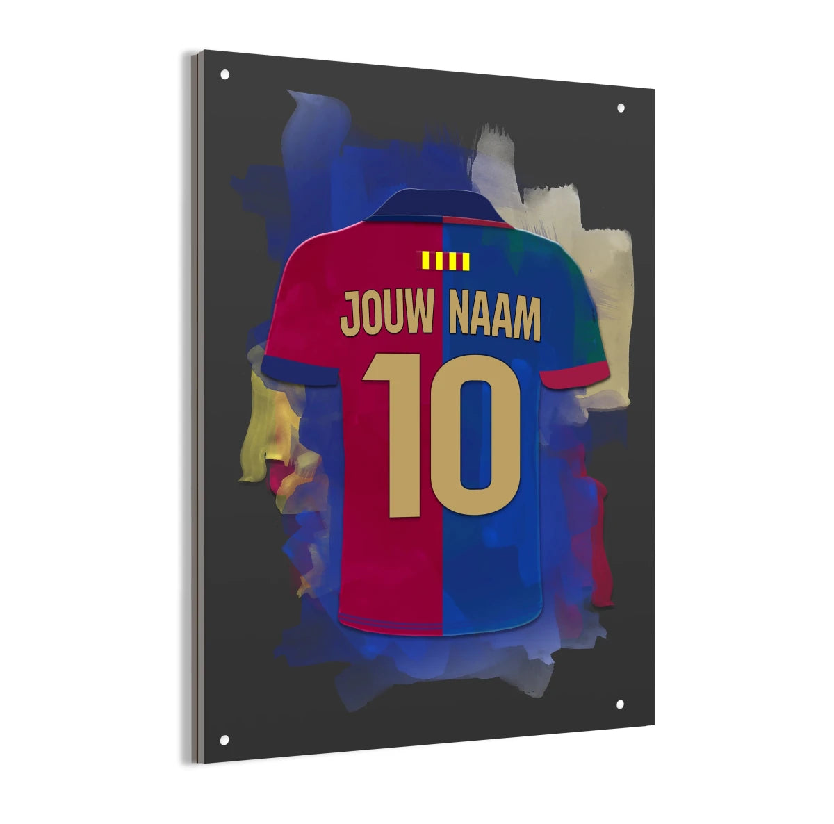 FC Barcelona Aluminium Dibond Met Naam