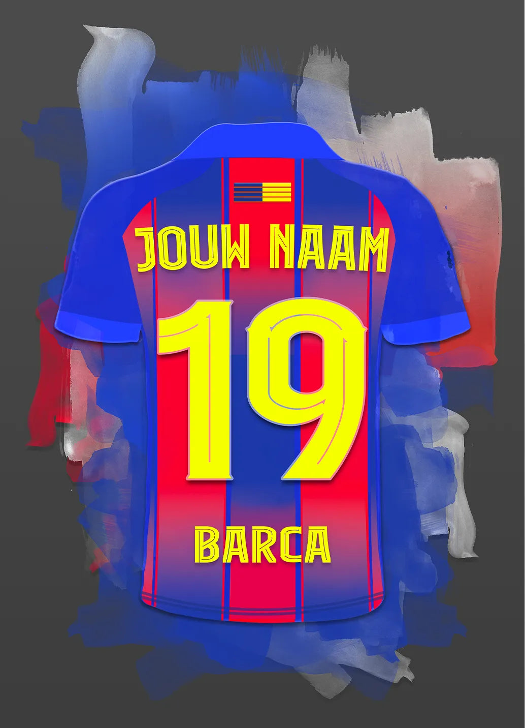 FC Barcelona Poster Met Personalisatie Naam