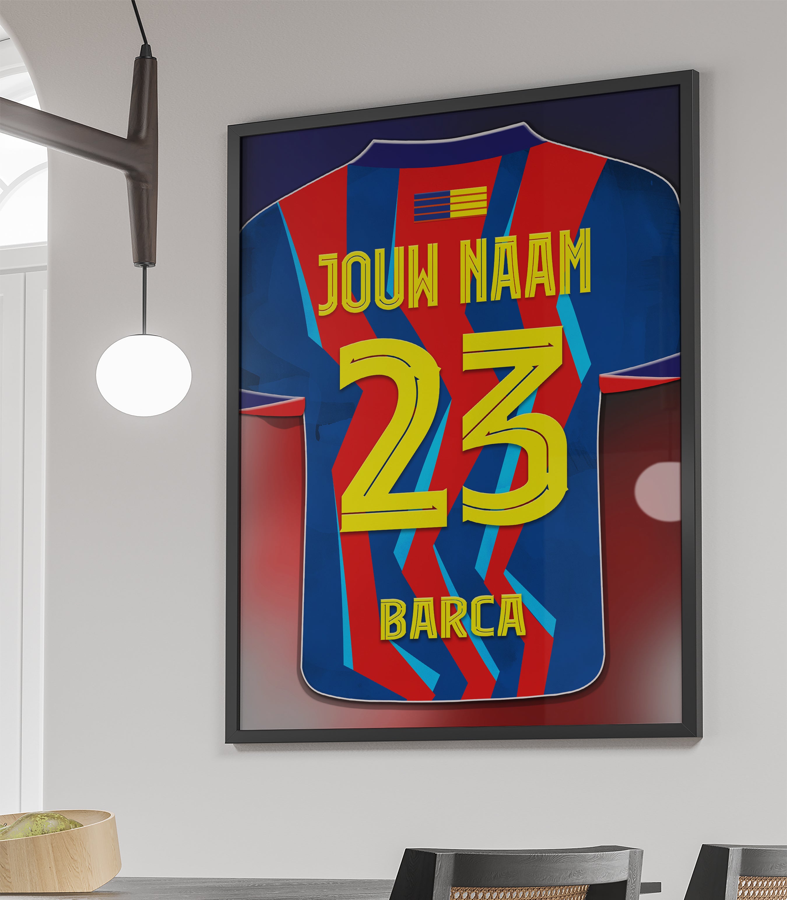Voetbalposters Europese topclubs met eigen naam en rugnummer bij Wallofprints