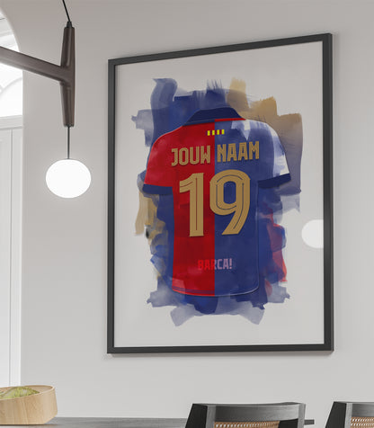FC Barcelona wanddecoratie - Ingelijste poster - Voetbal fan cadeau