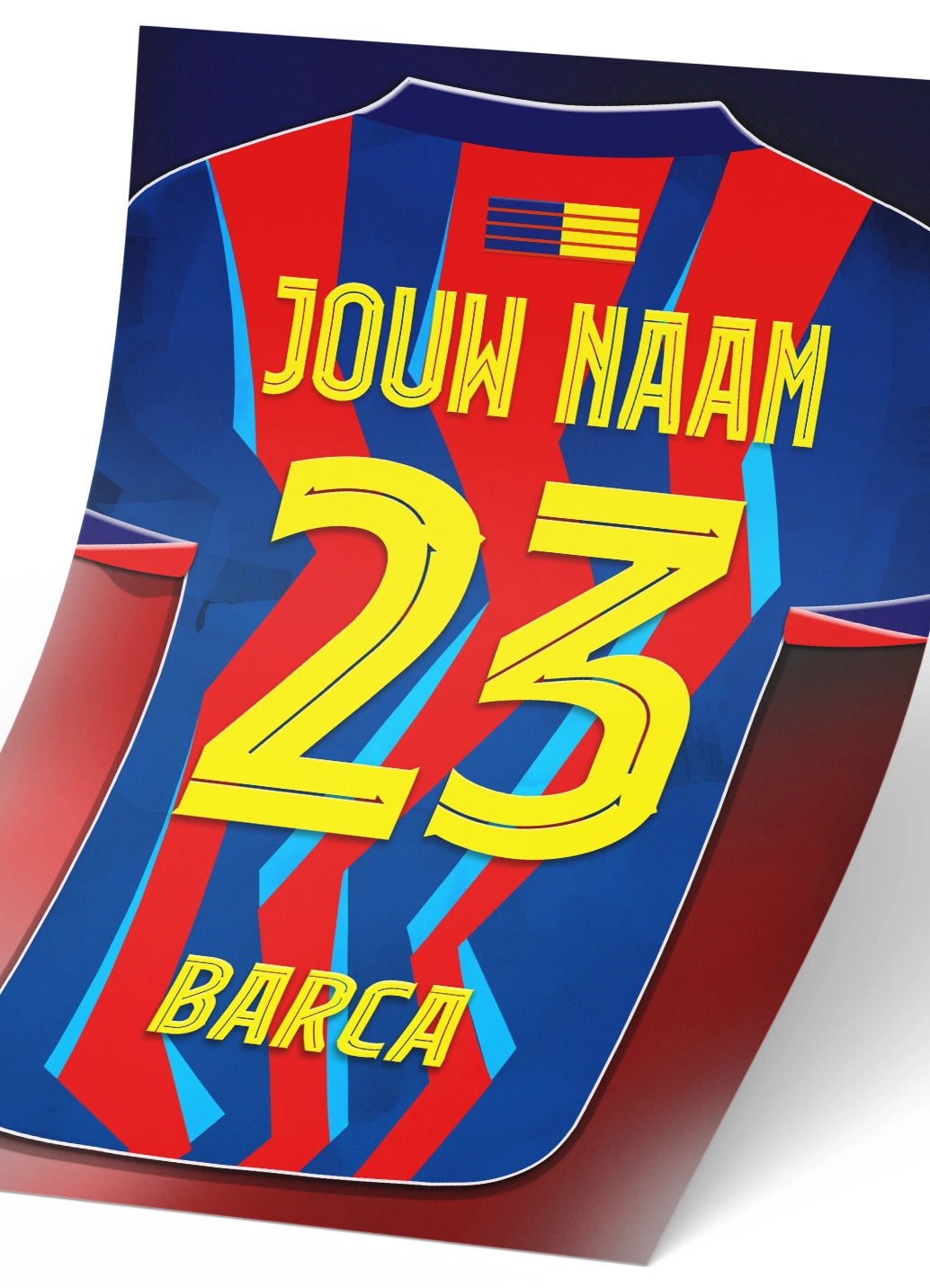 FC Barcelona poster met personalisatie