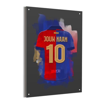 FC Barcelona wanddecoratie - Dibond poster - Voetbal fan cadeau