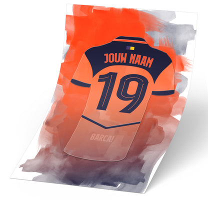 FC Barcelona wanddecoratie - FC Barcelona shirt 2025-2026 poster - Losse poster - Barcelona voetbal fan kado