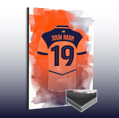 FC Barcelona wanddecoratie - FC Barcelona shirt 2025-2026 poster - Canvas poster - Barcelona voetbal fan kado