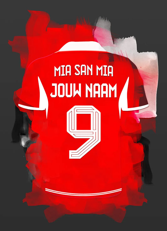 Bayern Munchen Voetbal Poster Met Eigen Naam Personalisatie